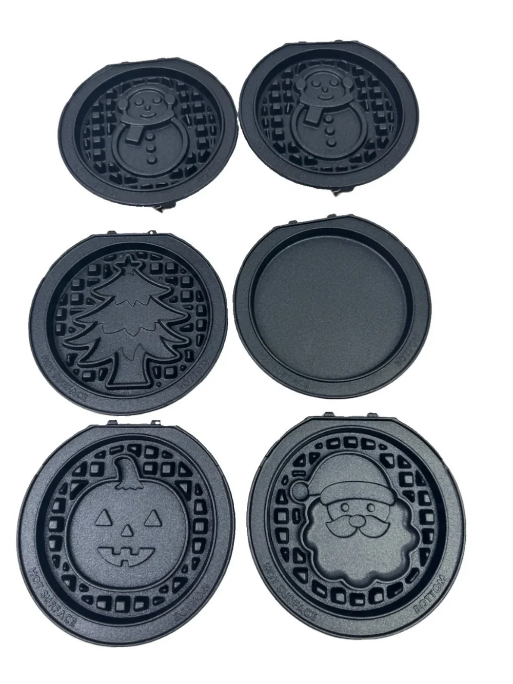 Dash Multimaker Mini Waffle Plates ONLY Holiday Lot Of 6 Nonstick Removable Hol